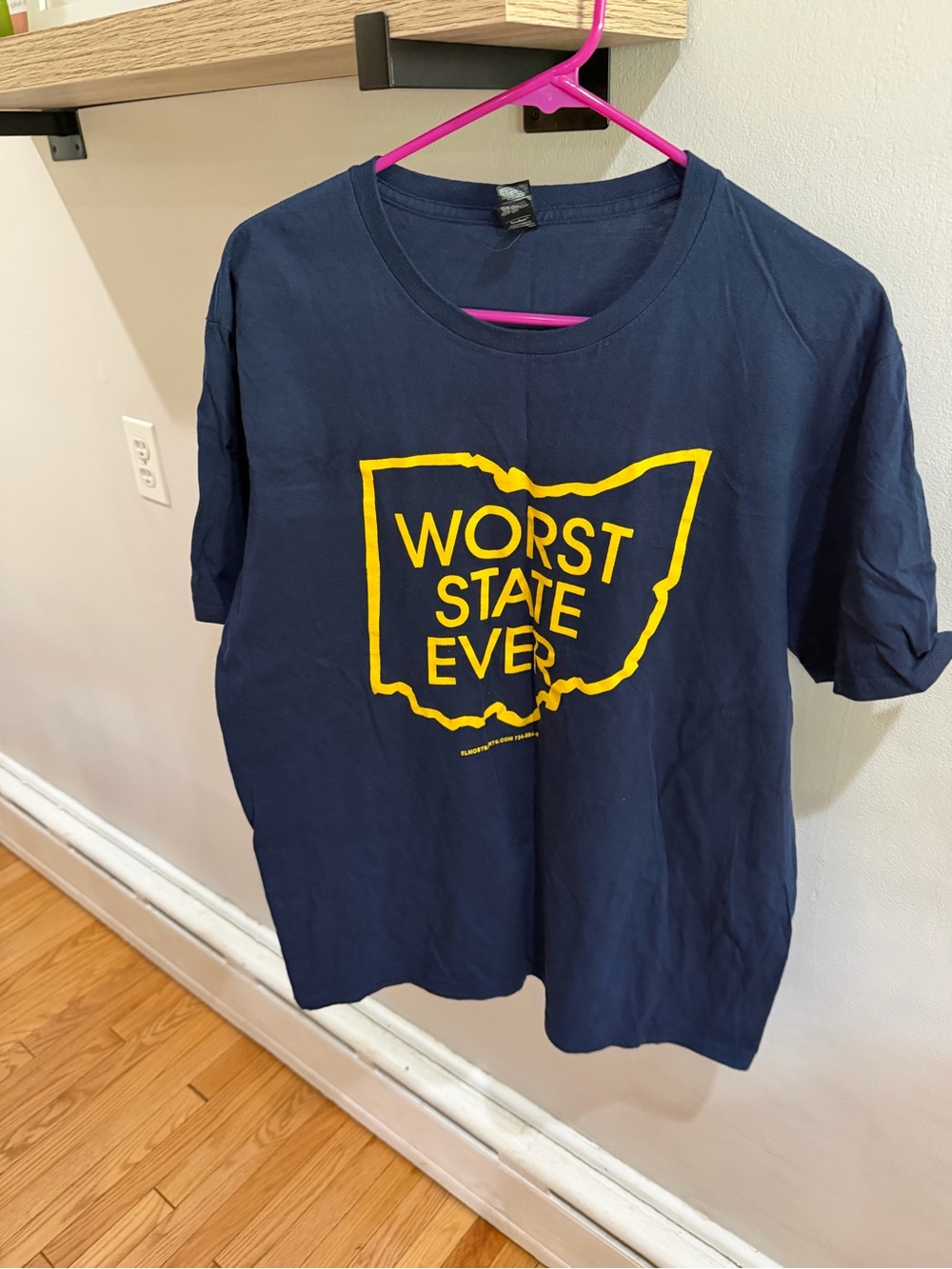 Navy Graphic Tee - Worst State Ever Michigan Wolverines